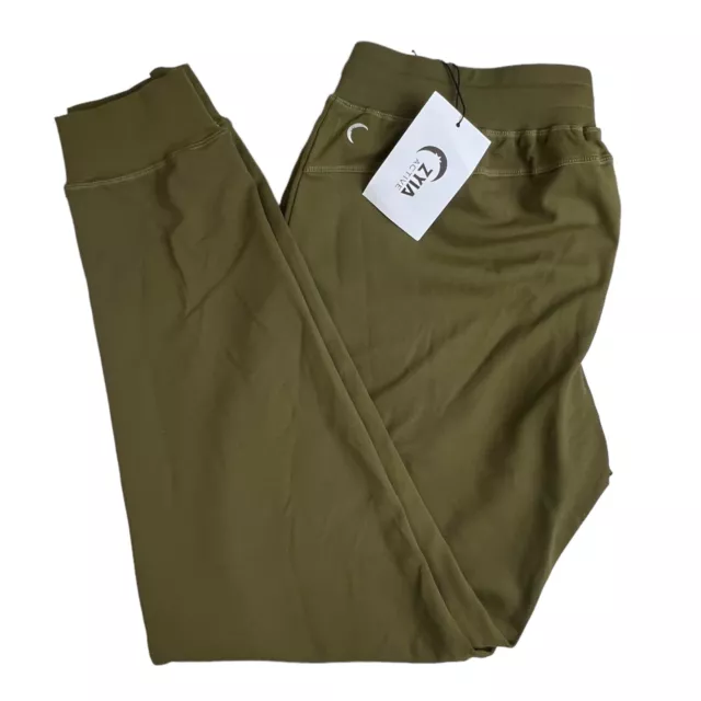 ZYIA ACTIVE WOMEN S Olive Green Ascend Joggers Tie Waist Size XXL