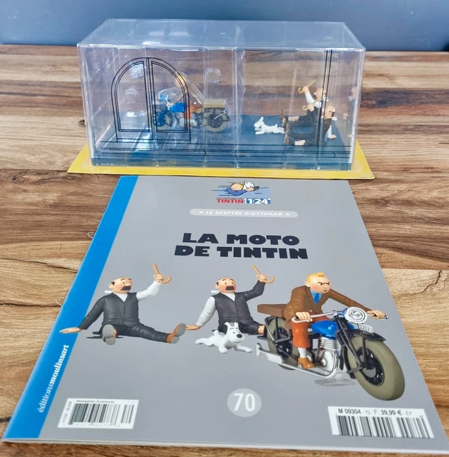 Moto De Tintin Hachette 1:24 - Les Voitures De Tintin - Neuve Sous Blister