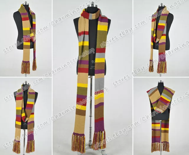 Who Purchase Doctor Cosplay The 4th Fourth Dr Tom Baker Stripes Scarf Hot Sale