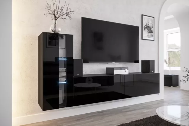 TV Unit Modern Furniture Living Room Entertainment  Wall Cabinet Cupboard Led 2