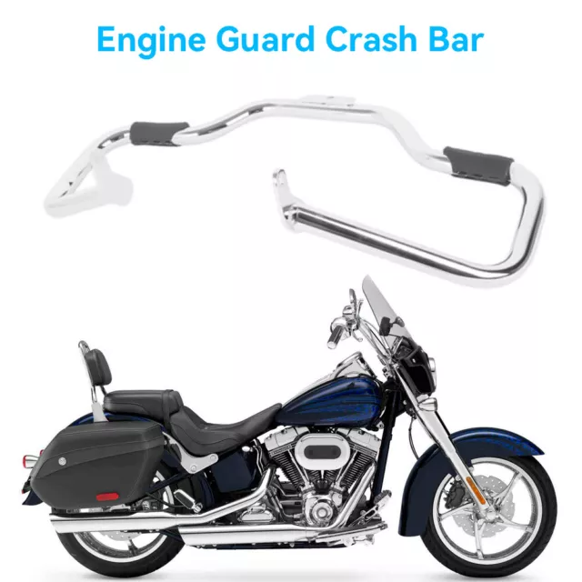 Engine Guard Crash Bar Durable Fits For Harley Softail Deluxe EFI FLSTNI 05 06
