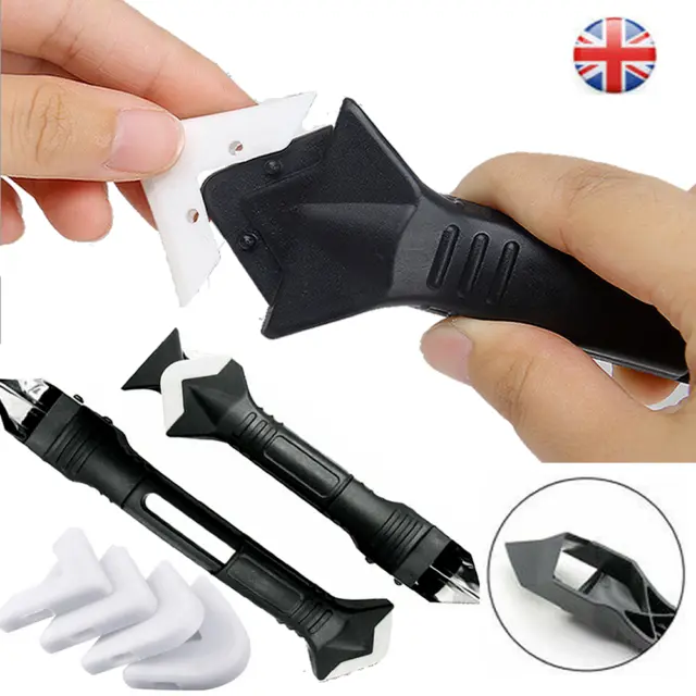 Silicone Sealant Remover Tool Scraper Caulking Caulk Grout Mould Removal Set UK