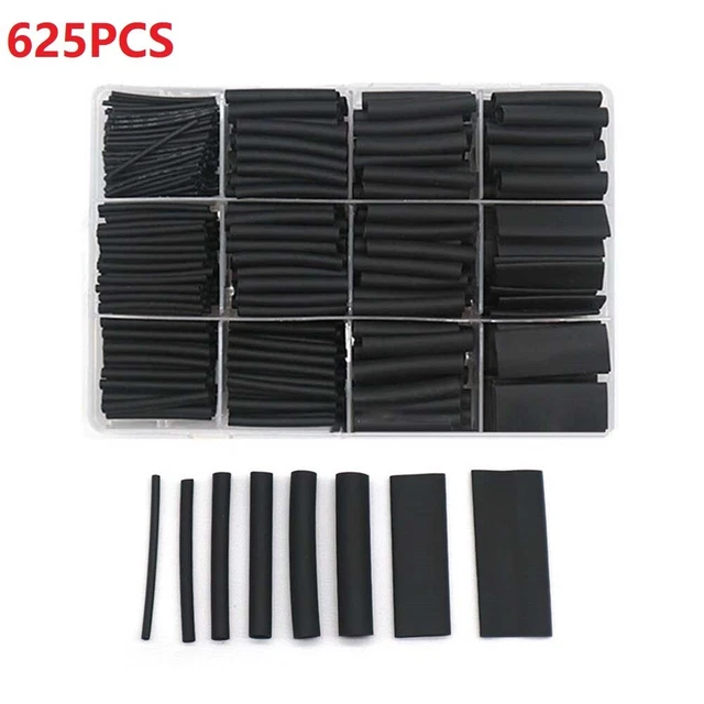 Manicotto tubo termoretraibile calore 1/2/3/4/5/6/8/10 mm 625 pz accessori attrezzatura