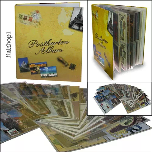 Album Raccoglitore Formato A4 Con 20 Fogli A 4 Scomparti Per 80 Cartoline