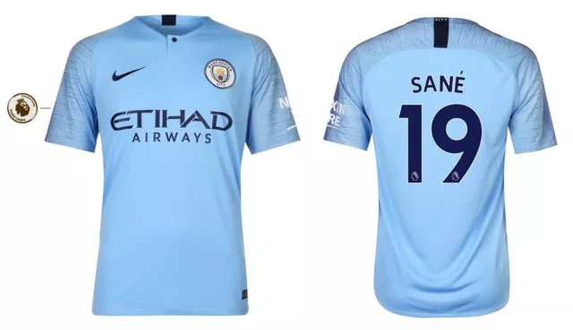 Trikot Nike Manchester City 2018-2019 Home PL - Sane 19 I Heim ManCity Sané