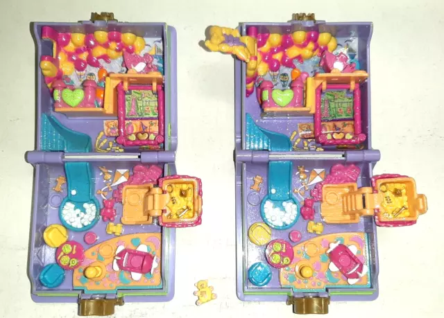 RAR: 2 x Polly Pocket Mini Buch Book Glitzerbook Glitzer inkl. einer Figur