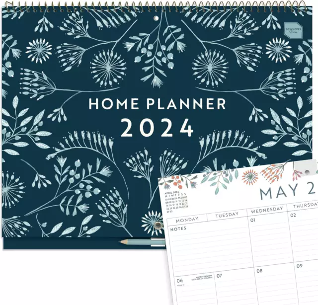 Boxclever Press Home Planner 2023 2024. Calendario Famiglia Grande 2023/24 per Occupato -