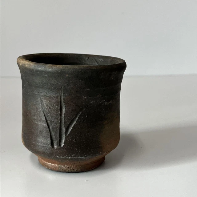 Bizen Ware Samakiri Guinomi With Inscription Author Unknown Astringent Taste