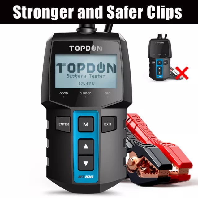 TOPDON BT100 12V Batterietester Digital PKW KFZ Diagnosegerät Akku Testgerät DHL 2