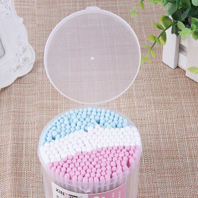 300PCS Colored Bamboo Cotton Swab Wood Sticks Cleaning Of Ears Tampons
