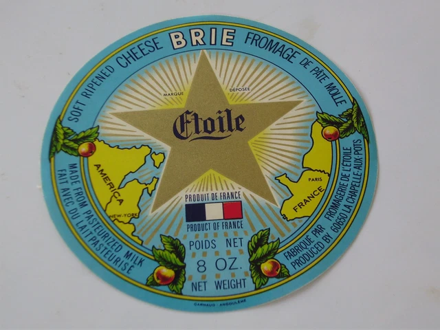 ancienne étiquette de fromage CAMEMBERT LE DELICREM  fabrique en