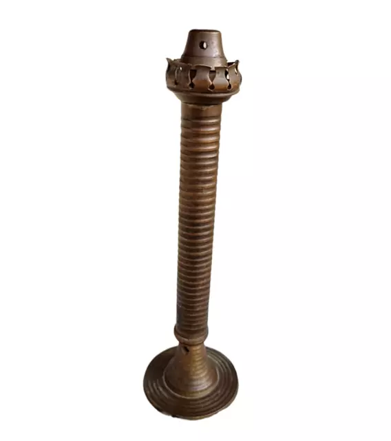 Vintage Old Antique Brass Handcrafted Rare Victorian Table Lamp , Collectible