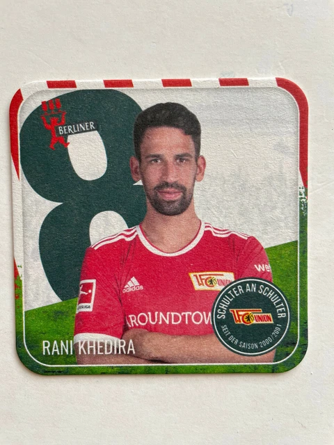 Fußball, Bundesliga, Bierdeckel 1. FC Union Berlin, Rani Khedira