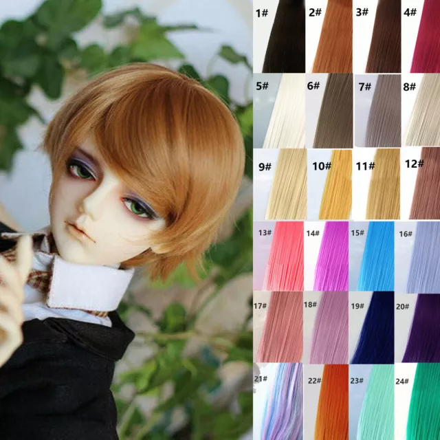 Dolls Wigs Accessories Short Hair for 1/3 1/6 1/8 BJD Doll Ball Jointed Doll Wig