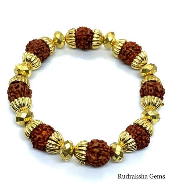 Rudraksha  Rudraksh Beads Bracelet Wrist Band Yoga Prayer Meditation Wristband