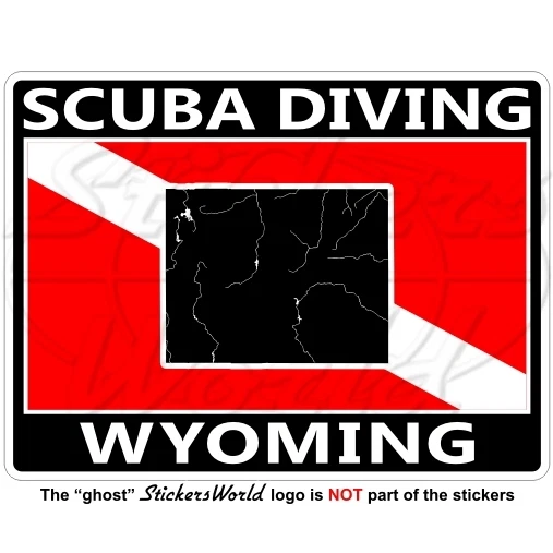 Autocollant Drapeau USA Wyoming - Sticker Décoratif - Neuf
