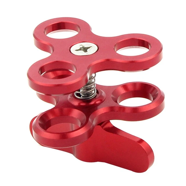 Ball Clamp 3 Holes Diving Lights Arm Ball Butterfly Clip Mount Bracket for  T1R5