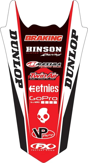 Factory Effex Rear Fender Graphic Kits Red 17-32320