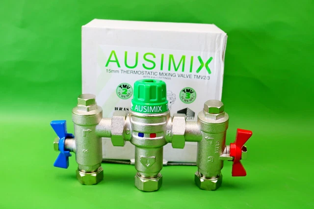 Reliance Valvola di Miscelazione Termostatica 15 mm 4 in 1 Ausimix TMV3 HEAT110780 (D237)