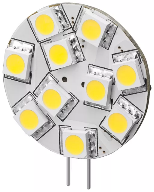 10x LED-Chip für G4 Lampensockel mit 10 SMD LEDs; LED G4S weiß 10 SMD5050 LED 16