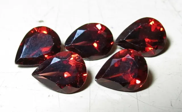 8x6mm AAA RED PYROPE GARNET faceted PEAR CUT LOOSE GEMSTONE  natural rough
