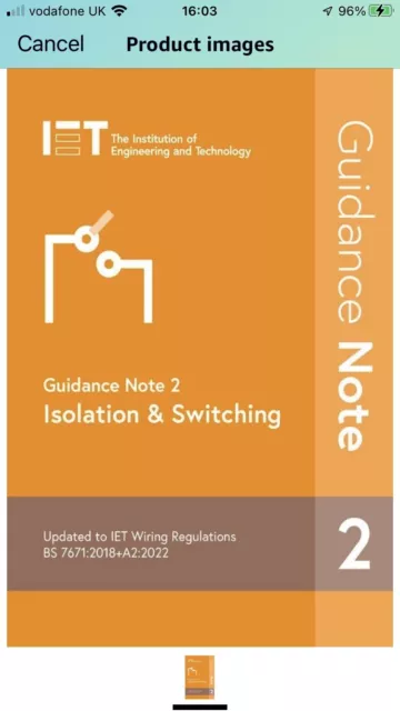 IET Guidance Note 2: Isolation & Switching, See Other Listings All Books £205