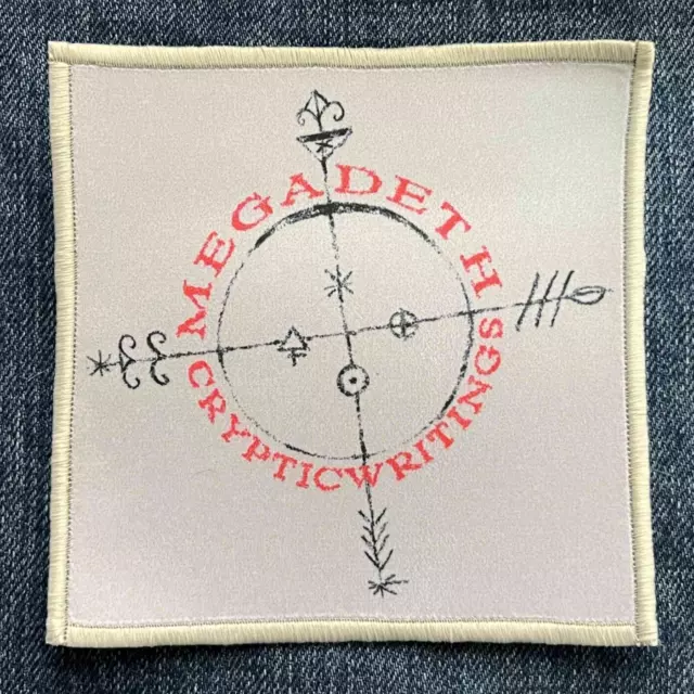 Megadeth Cryptic Writings Sublimated Printed Patch | Thrash Metal Band Logo