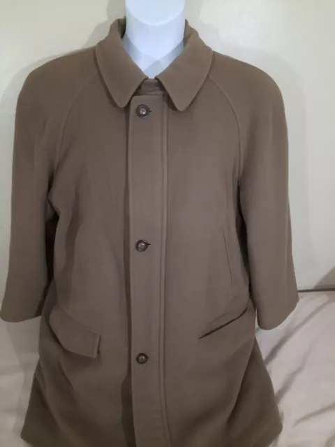 Mario Valente Mens Wool Cashmere Jacket Large XL 44 52 Overcoat Trench Coat