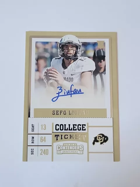 2017 Panini Contenders Draft Picks - College Ticket #279 Sefo Liufau (AU, RC)