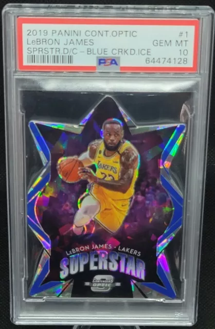 Lebron James 2019-20 Panini Contenders Optic Blue Cracked Ice Psa 10 Low Pop