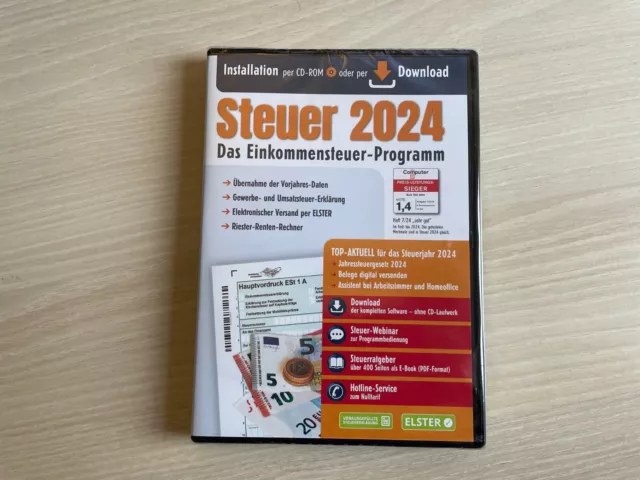 ALDI STEUER 2024 Steuererklärung für Steuerjahr 2024 CDROM NEU