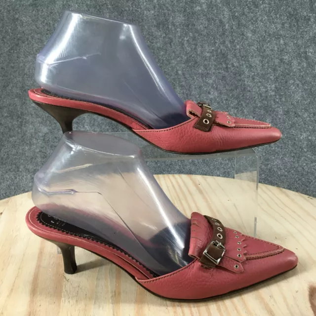 HALOGEN BRIELLE WOMENS Sz 7.5 Mules Shoes Pointed Toe Brown