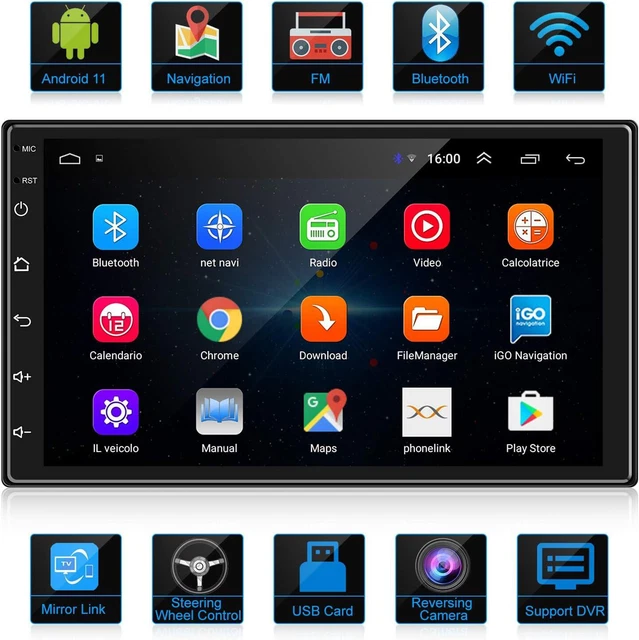 Android 11.0 Double Din 7" Car Stereo Apple Carplay Auto Radio Gps Navi Wifi Fm