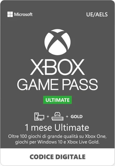 Xbox Game Pass Ultimate 1 mesi - NON IMPILABILE - Codice digitale IT Xbox Live