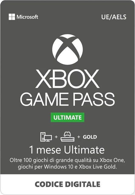 Xbox Game Pass Ultimate 1 mesi - NON IMPILABILE - Codice digitale IT Xbox Live