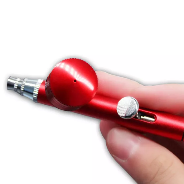 Dual-Action-Schwerkraft-Spritzpistolen-Kit Airbrush-Farbe für die Maniküre (Rot)