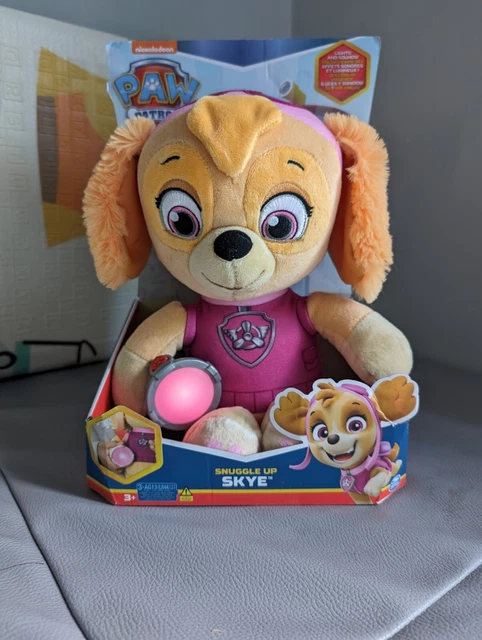 PAW PATROL 6059298, Snuggle Up Marshall Plush with Torch and Sounds, for Kids Aged 3 and Up