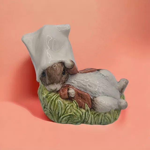 Benjamin Wakes Up- Beatrix Potter Figurine- Royal Albert, England, Copyright...