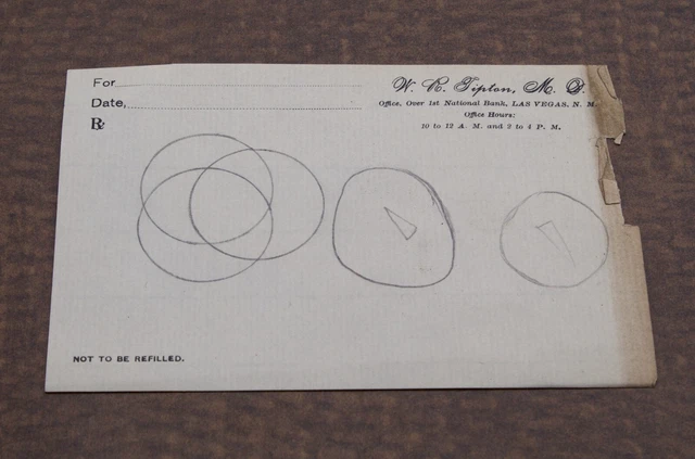 ANTIQUE RX MEDICAL Pharmacy Prescription Slip W.R. Lipton Las Vegas New ...
