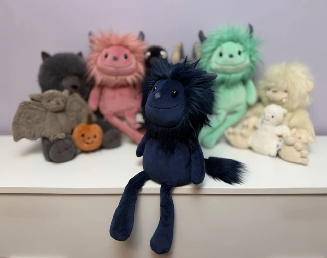 JELLYCAT RARE RETIRED Navy Blue Luda Monster, Brand New Without Tags ...