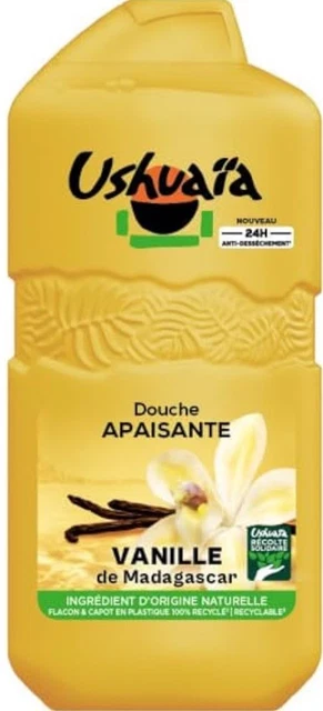 Lot De 4 Gels Douche Ushuaïa BIO Vanille Madagascar - 250 Ml Chacun, Neufs