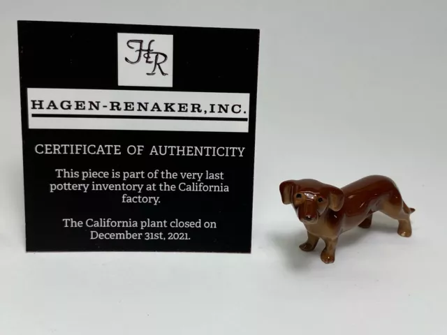 Hagen Renaker #715 347 NOS Dachshund Last of the HR Factory Stock 2021 BIN