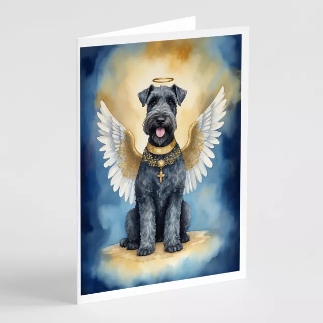 Kerry Blue Terrier My Angel Greeting Cards Envelopes Pack of 8 DAC7022GCA7P