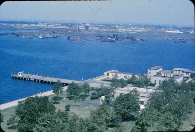 ONYC Original Slide - 1960s New York City View From The Statue of Liberty  #58