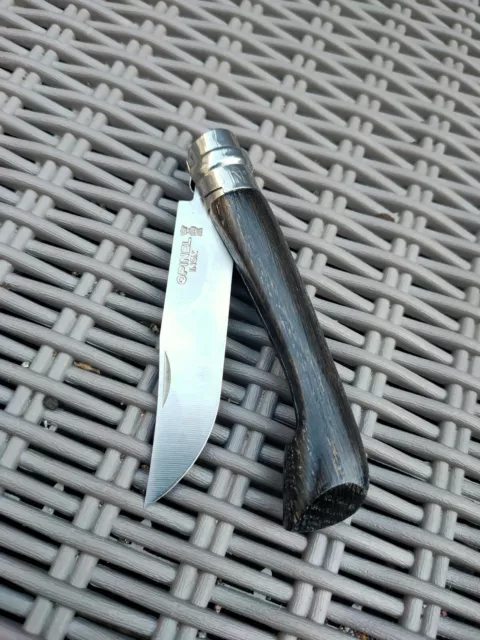 Couteau Opinel Numéro 8 Manche En Chêne Custom "L'ébonisé"