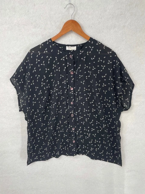 Camicia donna bianco e nero design XL vintage