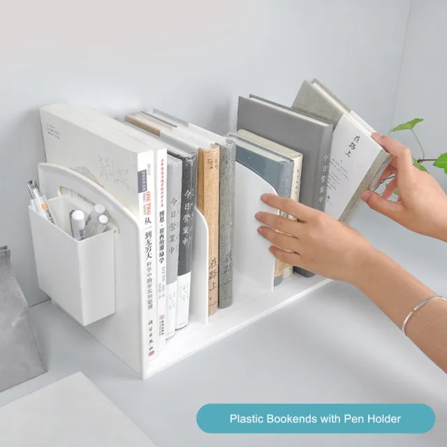 Book Holder Large Capacity Space Saving Document Organizer with Pen Holder