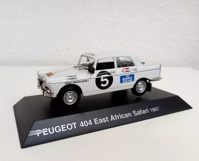 1967 Peugeot 404 White East African Safari 1/43 Norev Soft Box