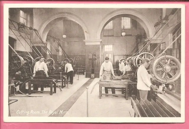 Cutting Room, The Royal Mint, Social History Postcard.