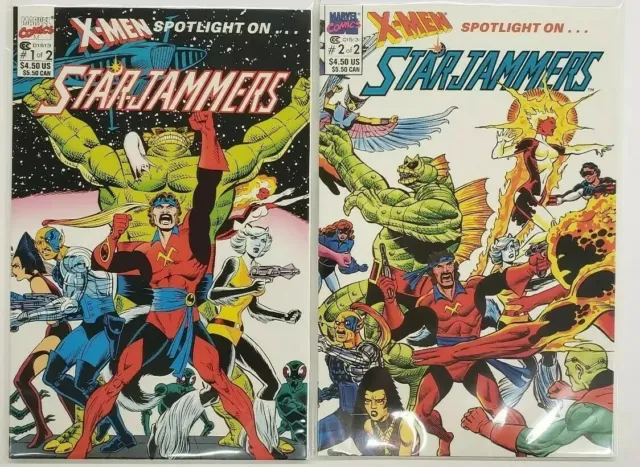 X-Men Spotlight On... Starjammers #1-2 Complete Set ~ 1990 VF-NM Marvel Comics
